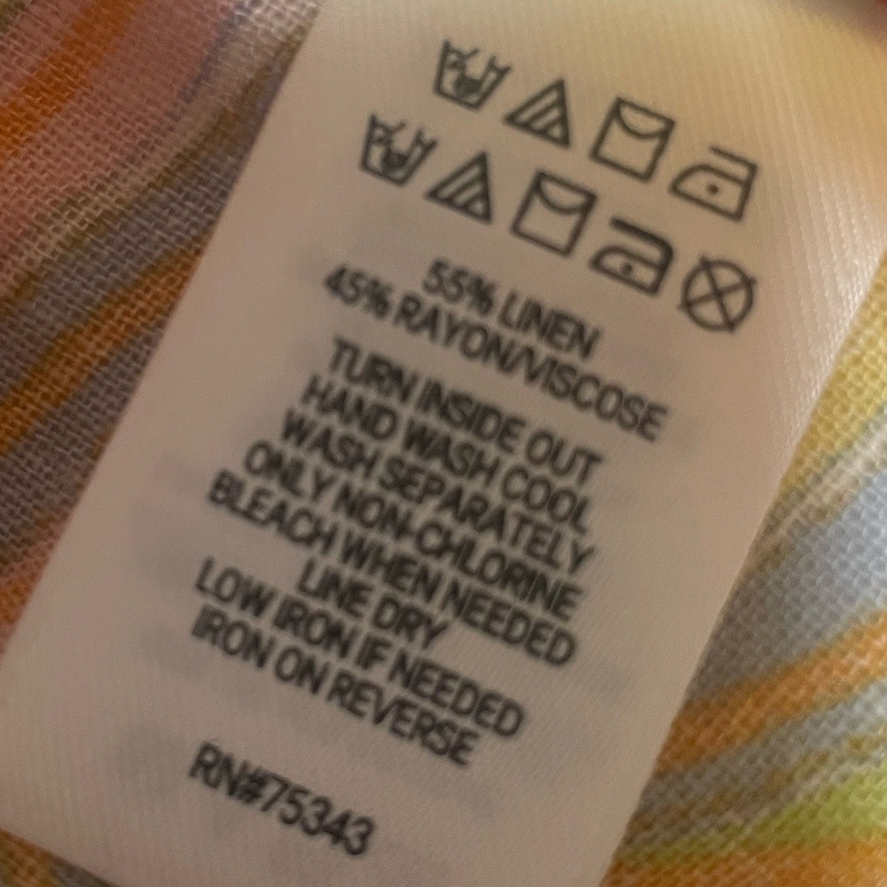 C & C California Linen Sleeveless Halter Print Tropical Dress Women's XL - Picture 3 of 13